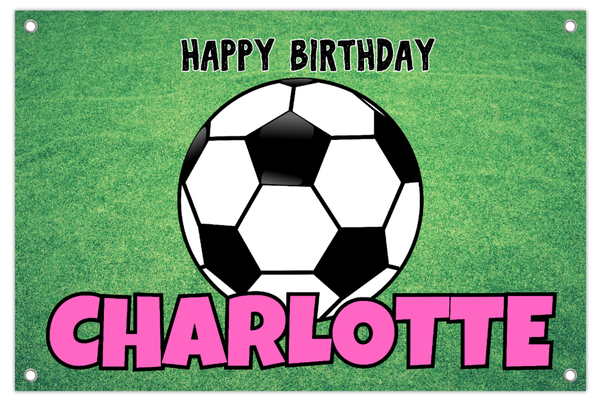 HBD Girls Soccer Banner