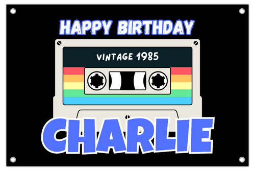 HBD Cassatte Tape Banner